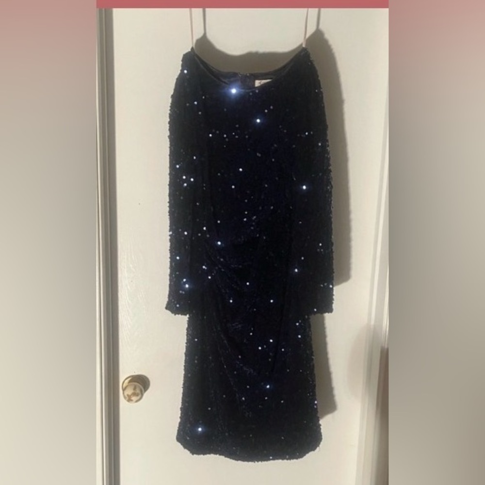 Nanette Lepore Black Sequin Dress